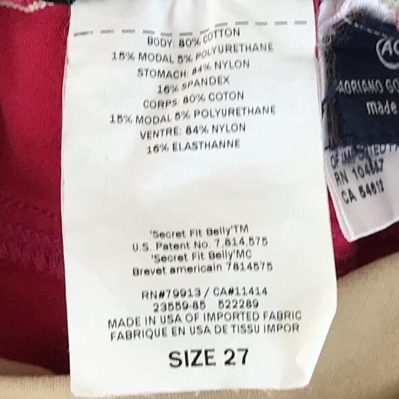 AG Adriano Goldschmied x A Pea in the Pod Skinny Maternity Jeans Women's Size 27 - Picture 10 of 11